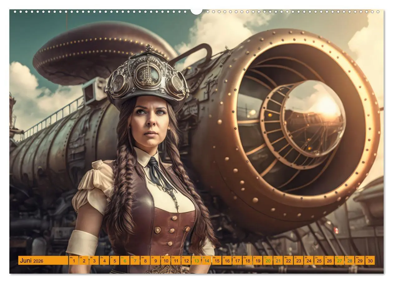 Bild: 9783457529195 | Steampunk Retro Romantik (Wandkalender 2026 DIN A2 quer), CALVENDO...