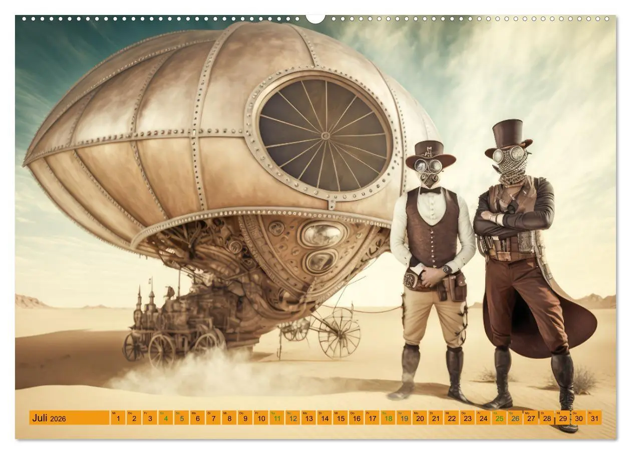 Bild: 9783457529195 | Steampunk Retro Romantik (Wandkalender 2026 DIN A2 quer), CALVENDO...