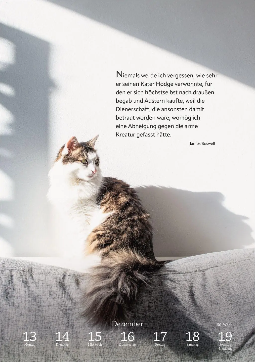 Bild: 9783840039195 | Literaturkalender Katzen Wochen-Kulturkalender 2027 | Harenberg | 2027