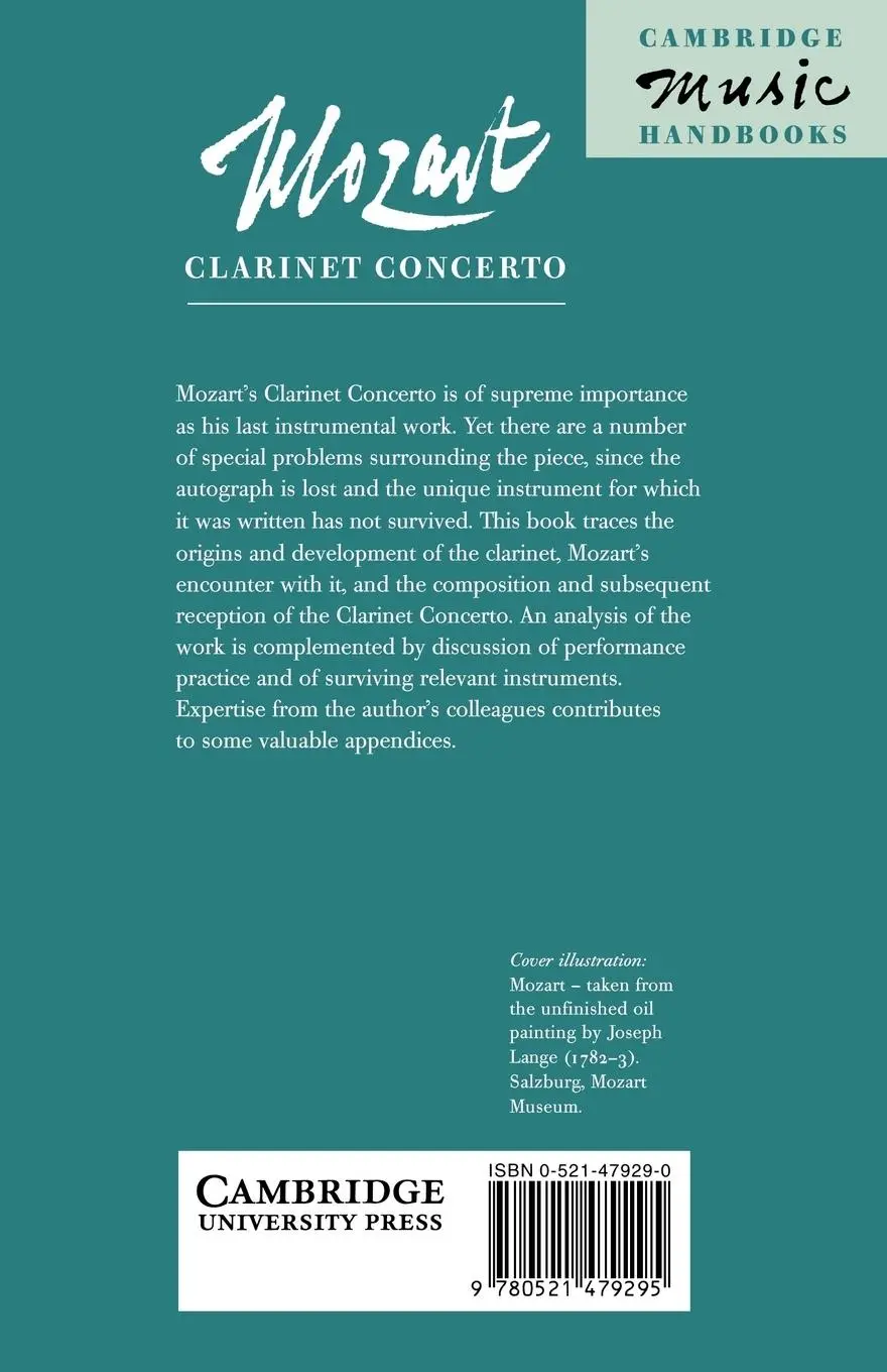 Rückseite: 9780521479295 | Mozart | Clarinet Concerto | Colin Lawson | Taschenbuch | Englisch