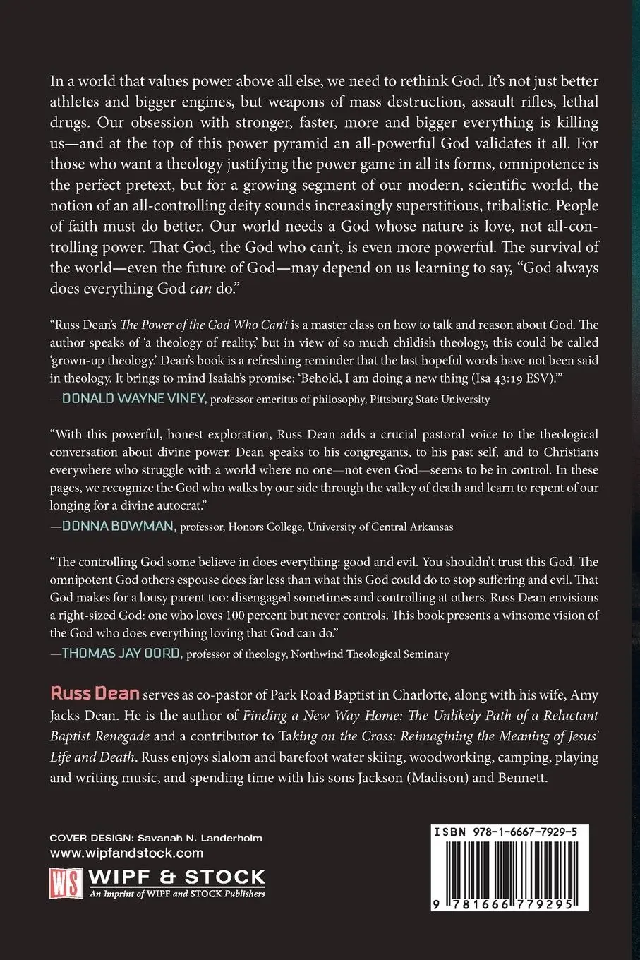 Rückseite: 9781666779295 | The Power of the God Who Can't | Russ Dean | Taschenbuch | Englisch