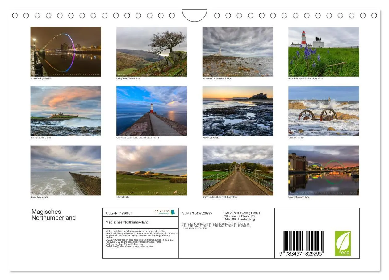 Bild: 9783457829295 | Magisches Northumberland (Wandkalender 2026 DIN A4 quer), CALVENDO...