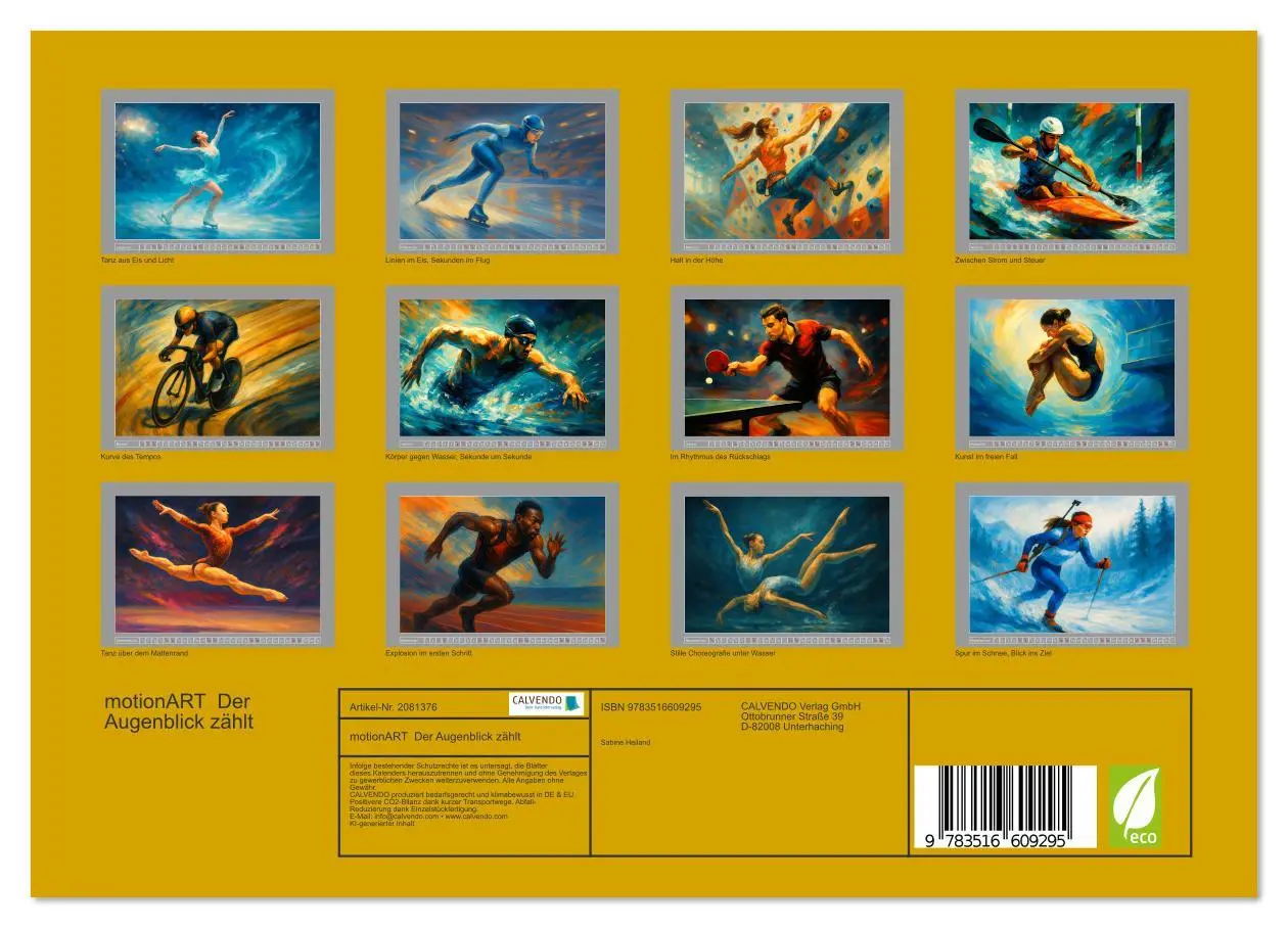 Bild: 9783516609295 | motionART Der Augenblick zählt (Wandkalender 2026 DIN A4 quer),...