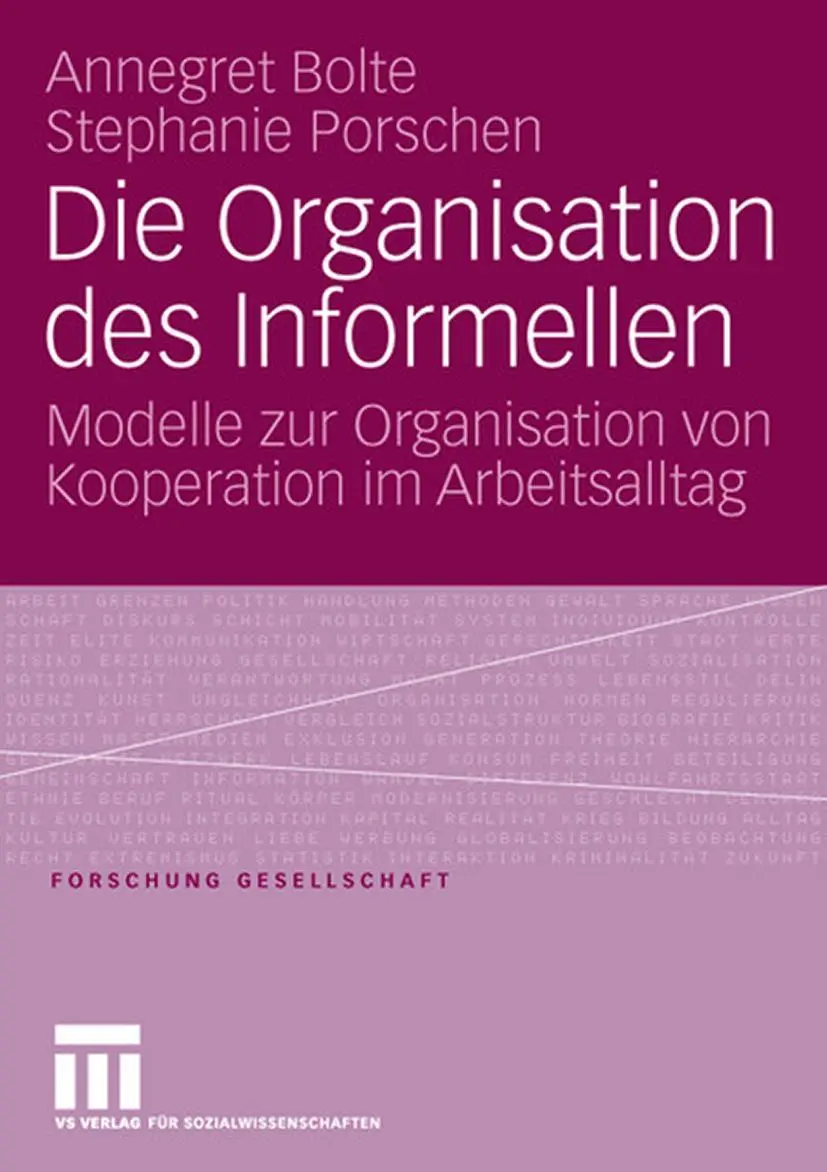 Cover: 9783531149295 | Die Organisation des Informellen | Annegret Bolte (u. a.) | Buch | vii