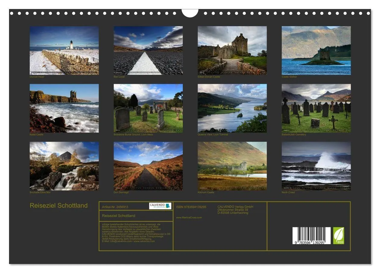 Bild: 9783594139295 | Reiseziel Schottland (Wandkalender 2027 DIN A3 quer), CALVENDO...