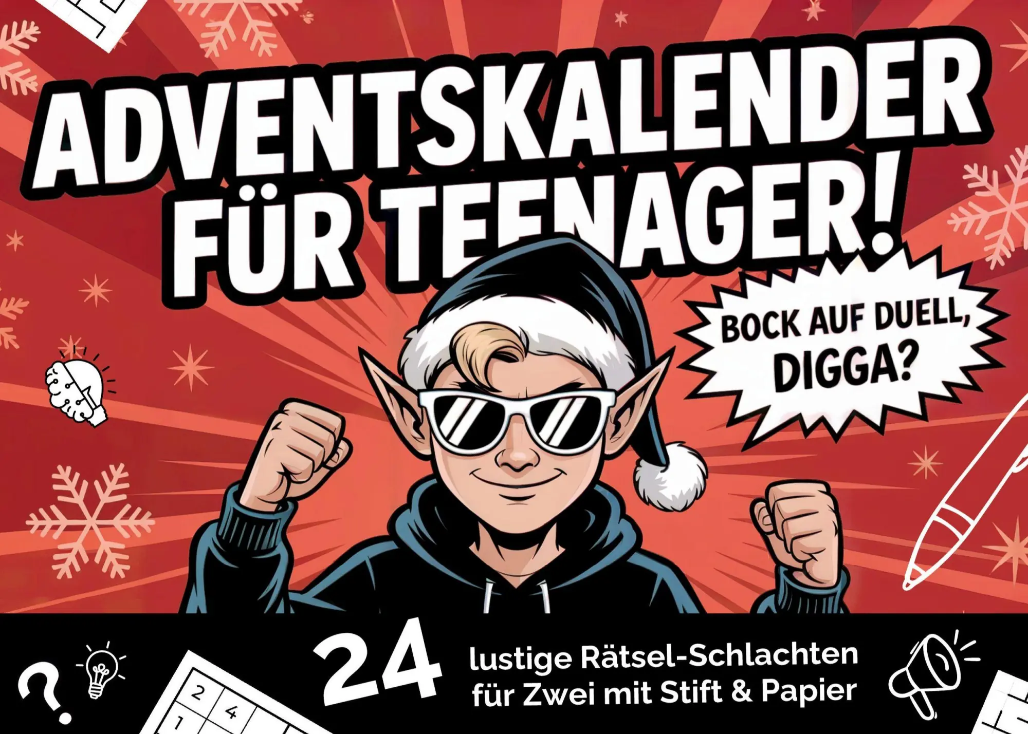 Cover: 9783911099295 | Adventskalender für Teenager: Bock auf Duell, Digga? | Taschenbuch