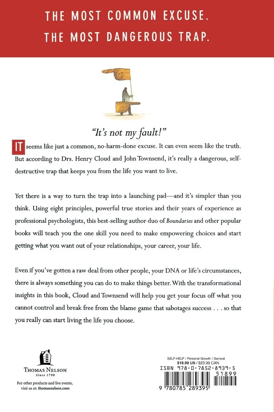 Rückseite: 9780785289395 | It's Not My Fault | The No-Excuse Plan for Overcoming Life's Obstacles
