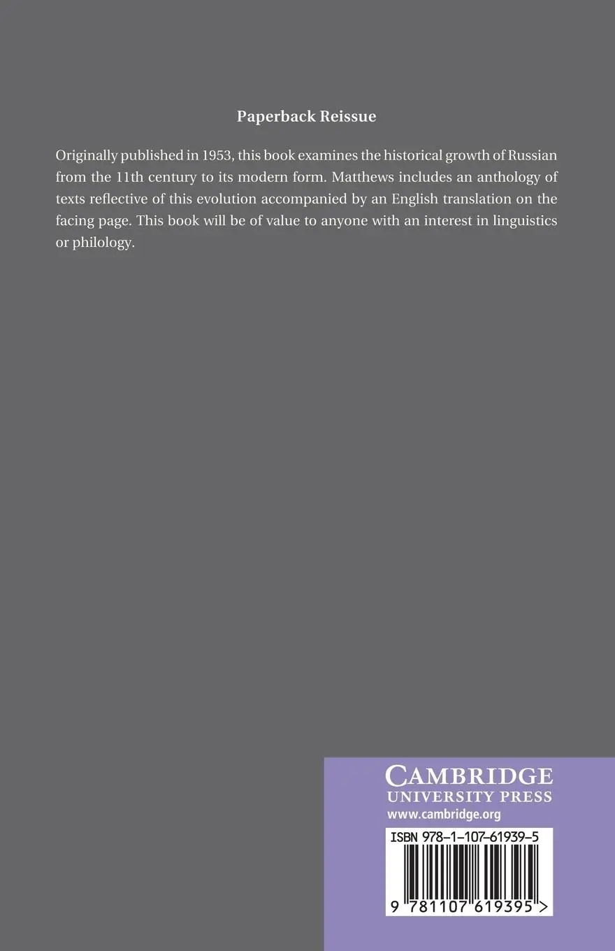 Rückseite: 9781107619395 | The Structure and Development of Russian | William Kleesman Matthews