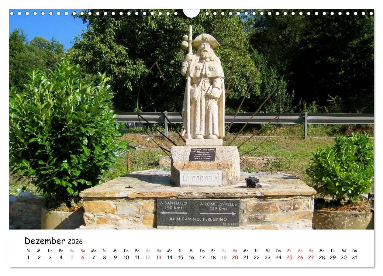 Bild: 9783516079395 | Jakobsweg - Camino Frances (Wandkalender 2026 DIN A3 quer),...
