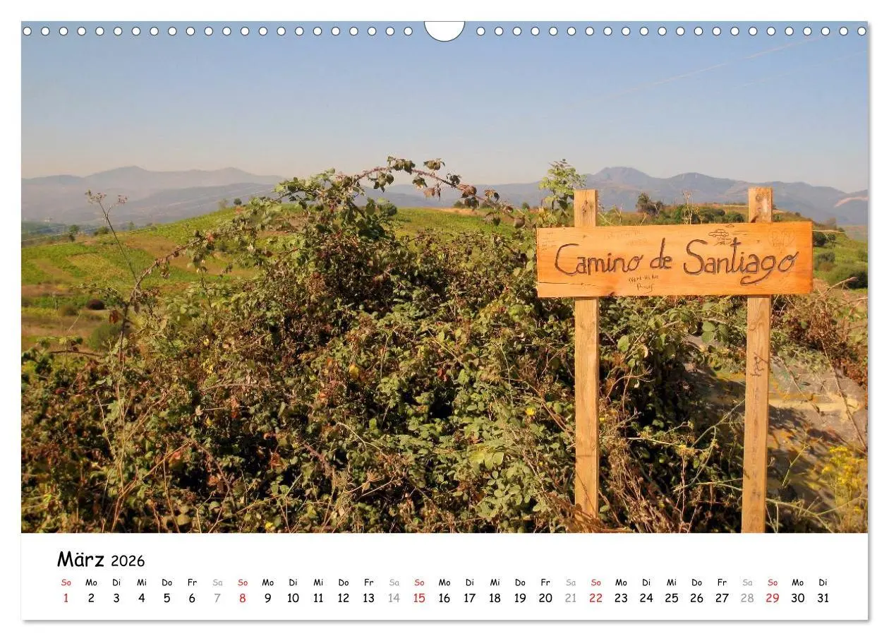 Bild: 9783516079395 | Jakobsweg - Camino Frances (Wandkalender 2026 DIN A3 quer),...
