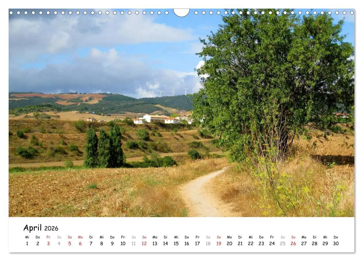 Bild: 9783516079395 | Jakobsweg - Camino Frances (Wandkalender 2026 DIN A3 quer),...