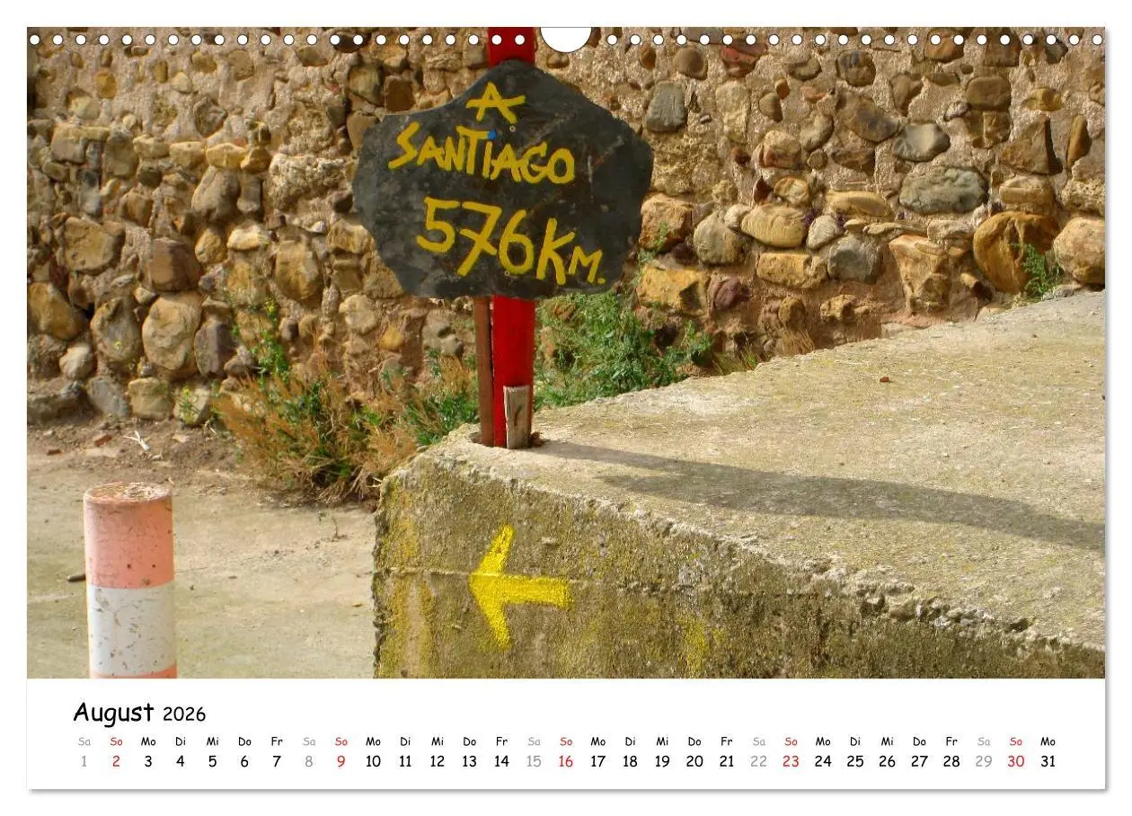 Bild: 9783516079395 | Jakobsweg - Camino Frances (Wandkalender 2026 DIN A3 quer),...