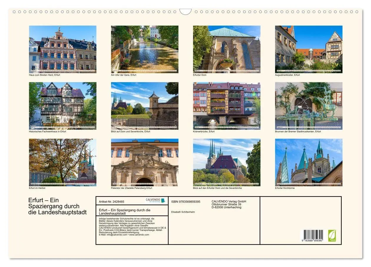 Bild: 9783569859395 | Erfurt - Ein Spaziergang durch die Landeshauptstadt (Wandkalender...