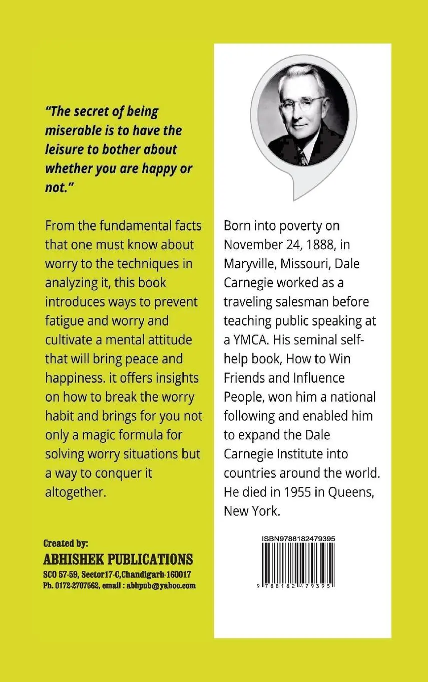 Rückseite: 9788182479395 | How To Stop Worrying And Start Living | Dale Carnegie | Buch | 2021