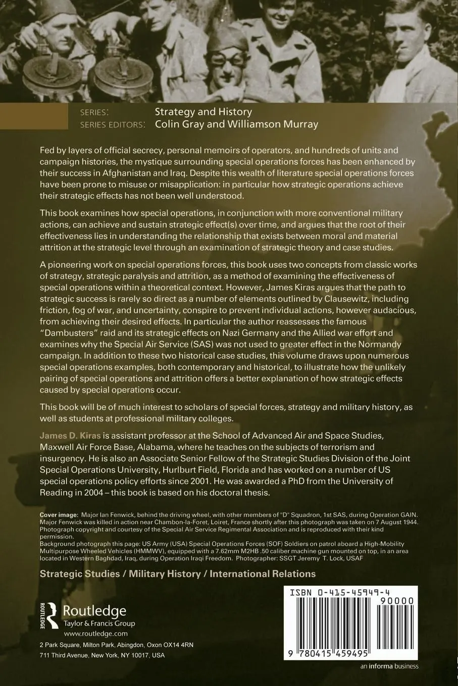 Rückseite: 9780415459495 | Special Operations and Strategy | James D. Kiras | Taschenbuch | 2007