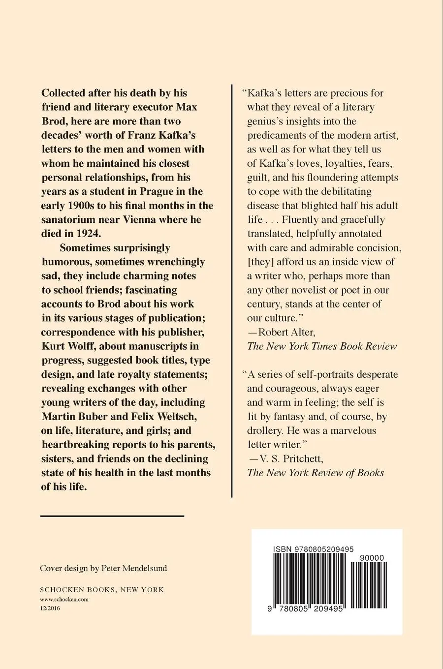 Rückseite: 9780805209495 | Letters to Friends, Family, and Editors | Franz Kafka | Taschenbuch