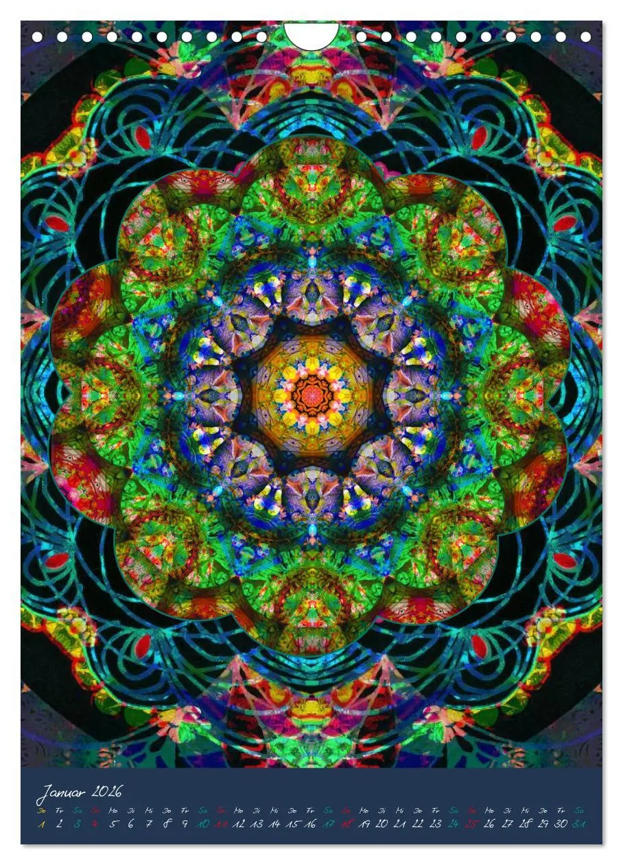 Bild: 9783516449495 | BLUMEN MANDALAS (Wandkalender 2026 DIN A4 hoch), CALVENDO...