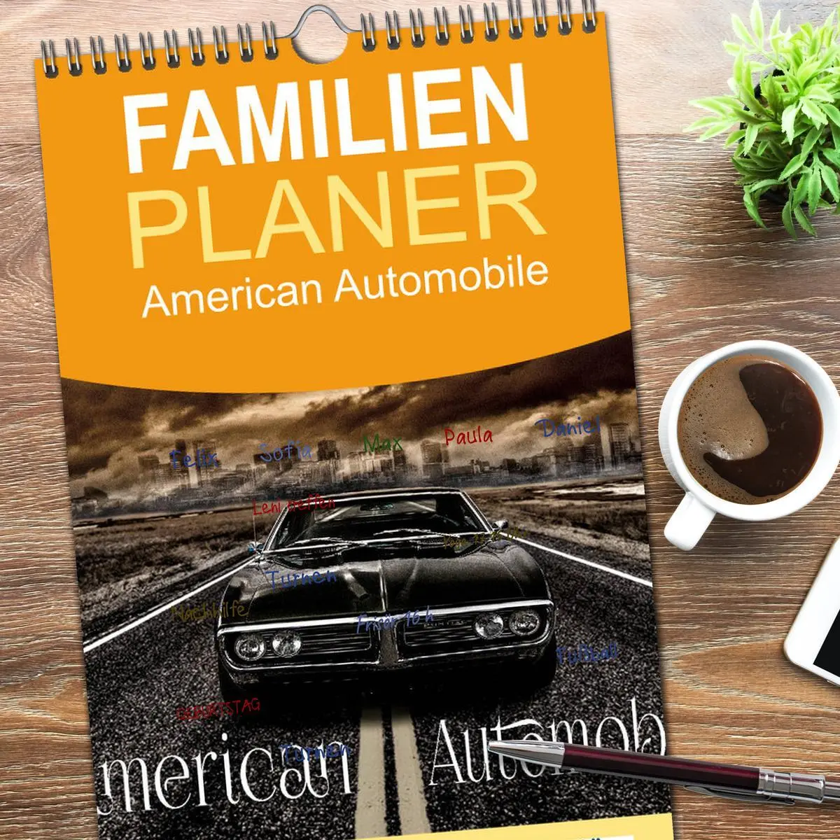 Bild: 9783516519495 | Familienplaner 2026 - American Automobile mit 5 Spalten...