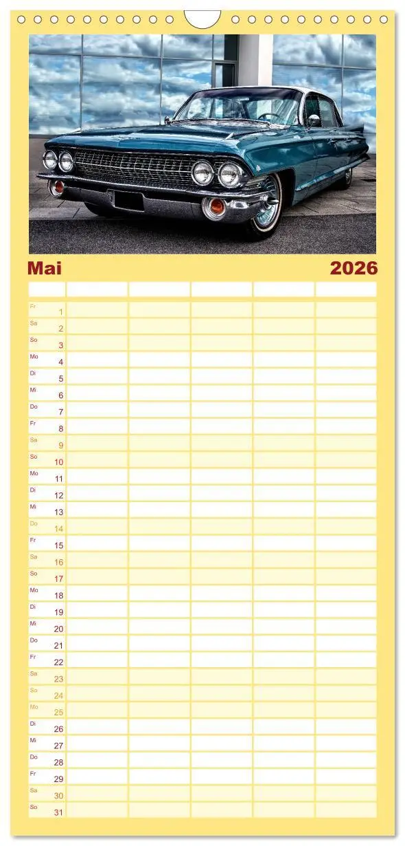 Bild: 9783516519495 | Familienplaner 2026 - American Automobile mit 5 Spalten...