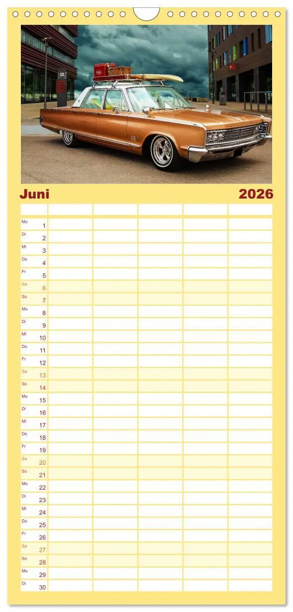 Bild: 9783516519495 | Familienplaner 2026 - American Automobile mit 5 Spalten...
