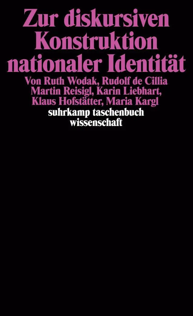 Cover: 9783518289495 | Zur diskursiven Konstruktion nationaler Identität | Ruth Wodak (u. a.)