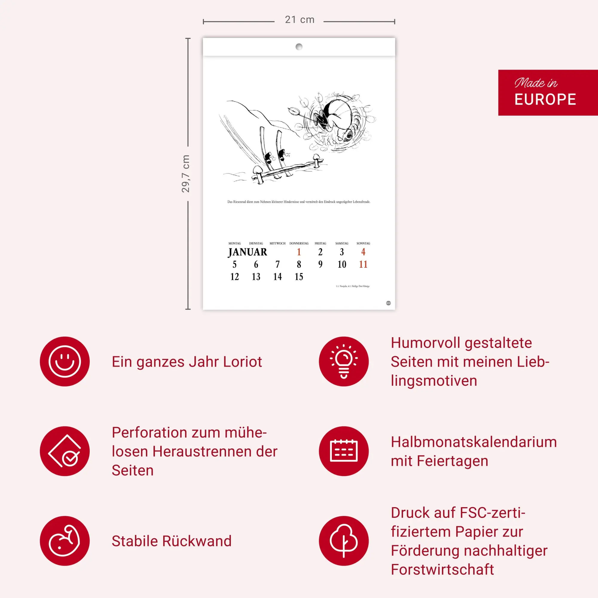 Bild: 9783756409495 | Loriot Heile Welt Halbmonatskalender 2026 | Loriot | Kalender | 25 S.