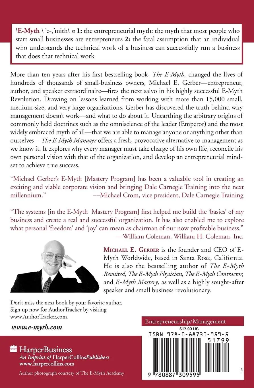 Rückseite: 9780887309595 | The E-Myth Manager | Michael E Gerber | Taschenbuch | Englisch | 2004