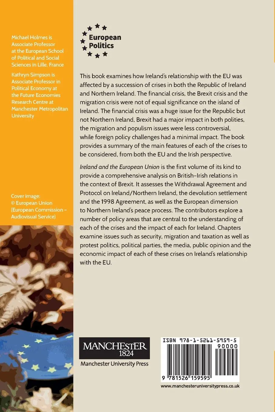 Rückseite: 9781526159595 | Ireland and the European Union | Economic, political and social crises