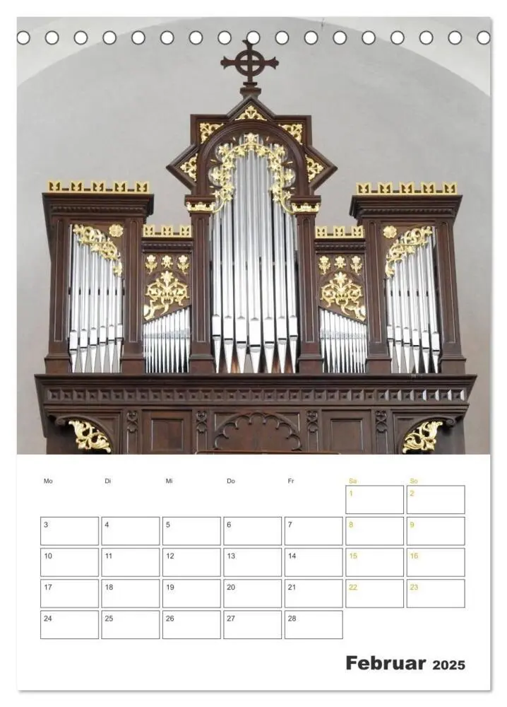 Bild: 9783435949595 | Orgeln zum Verlieben! (Tischkalender 2025 DIN A5 hoch), CALVENDO...