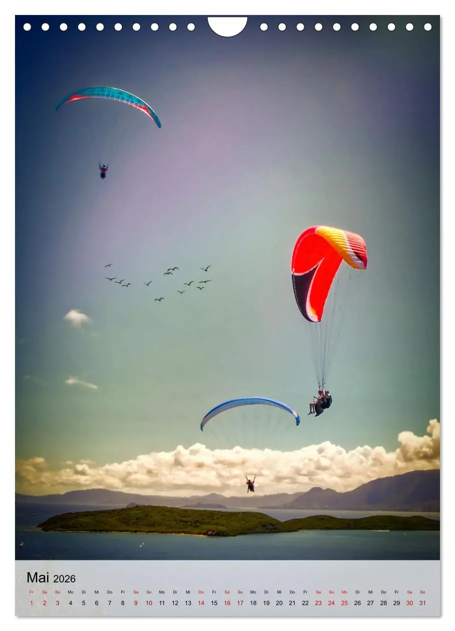 Bild: 9783516369595 | Paragliding - einfach Spaß (Wandkalender 2026 DIN A4 hoch),...