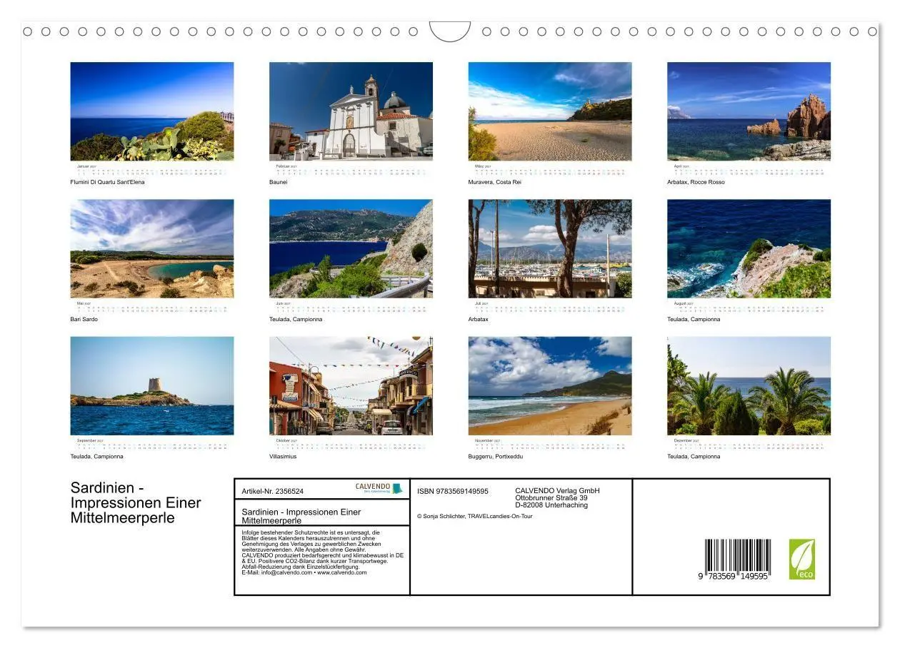 Bild: 9783569149595 | Sardinien - Impressionen Einer Mittelmeerperle (Wandkalender 2027...
