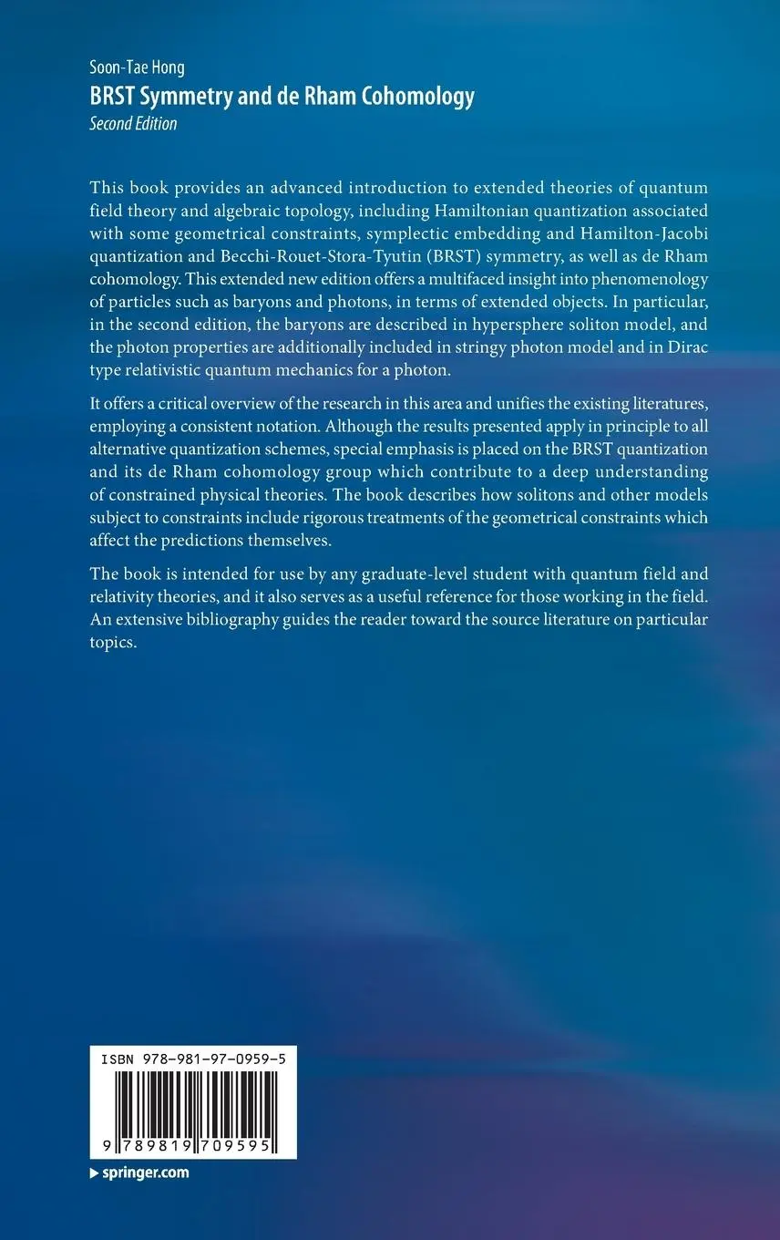 Rückseite: 9789819709595 | BRST Symmetry and de Rham Cohomology | Soon-Tae Hong | Buch | xii