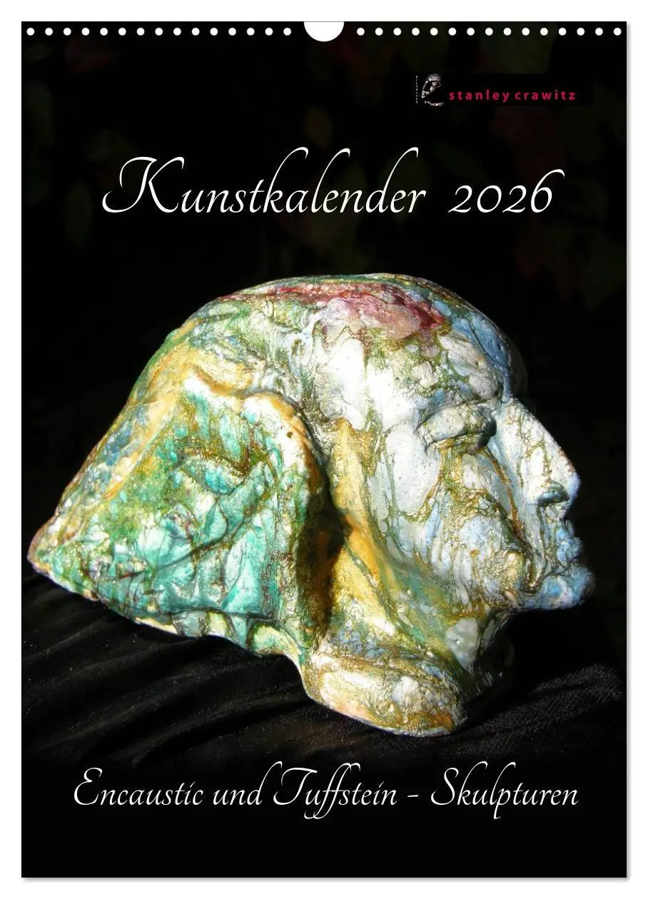 Cover: 9783516429695 | Kunstkalender 2026 - Encaustic und Tuffstein - Skulpturen...