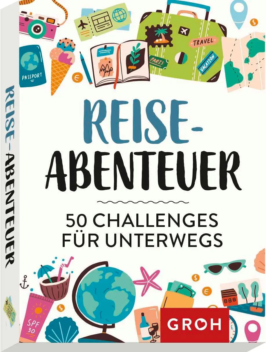 Cover: 4036442009895 | Reiseabenteuer | 50 Challenges für unterwegs | Groh Verlag | Spiel