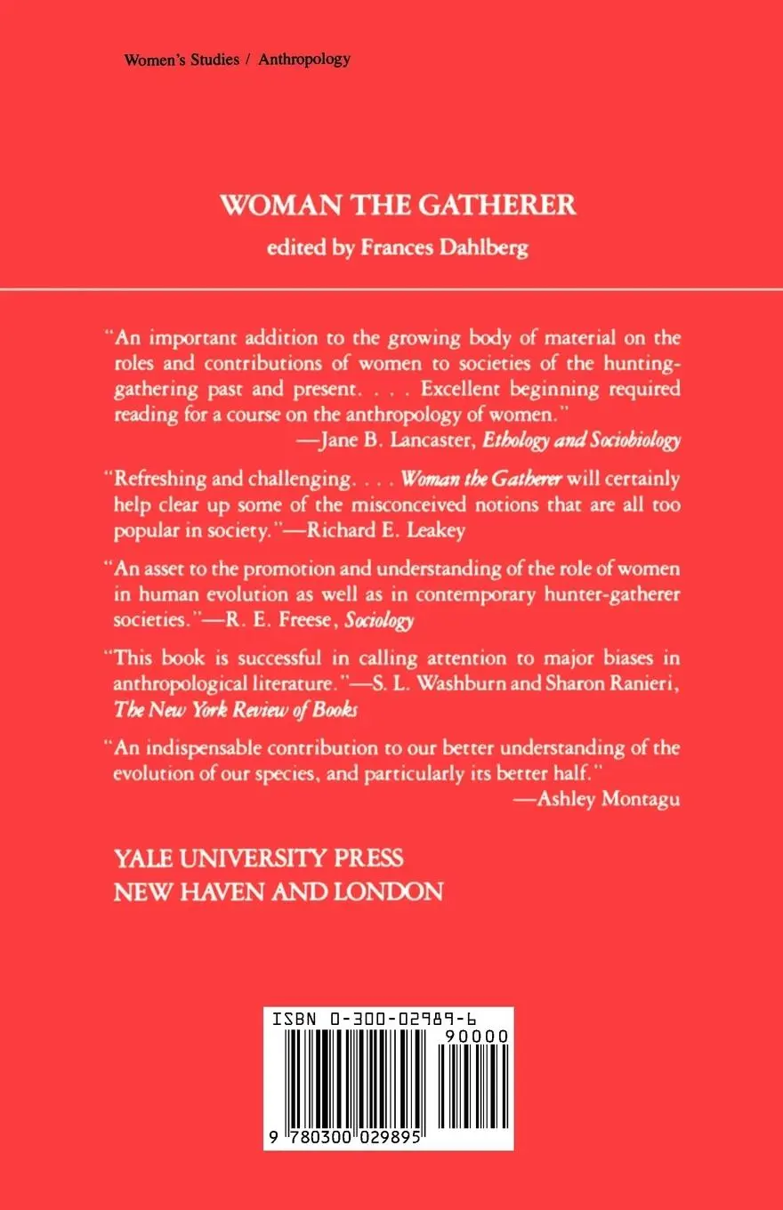 Rückseite: 9780300029895 | Woman the Gatherer | Frances Dahlberg | Taschenbuch | Englisch | 1983