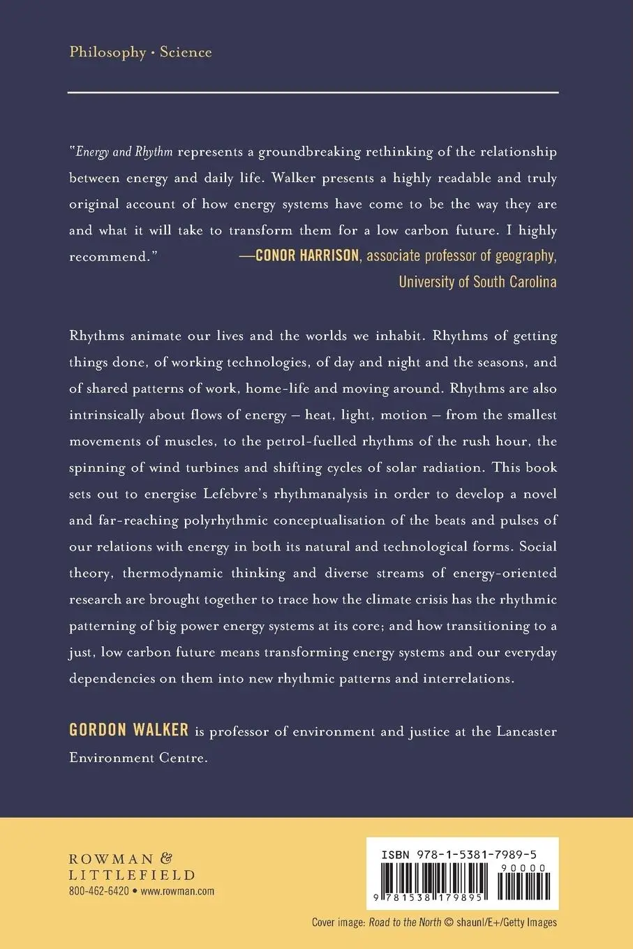 Rückseite: 9781538179895 | Energy and Rhythm | Rhythmanalysis for a Low Carbon Future | Walker
