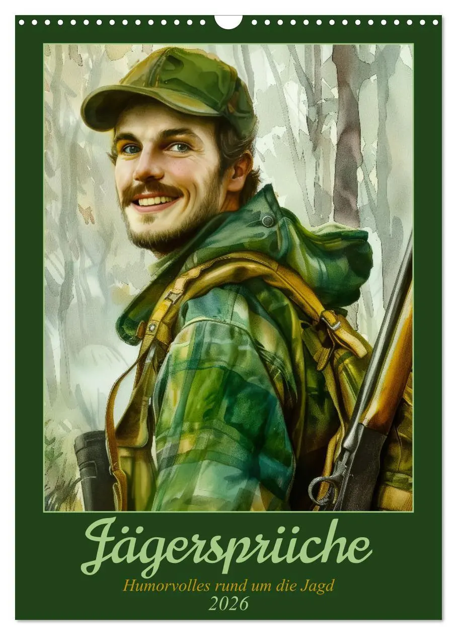 Cover: 9783516269895 | Jägersprüche (Wandkalender 2026 DIN A3 hoch), CALVENDO Monatskalender