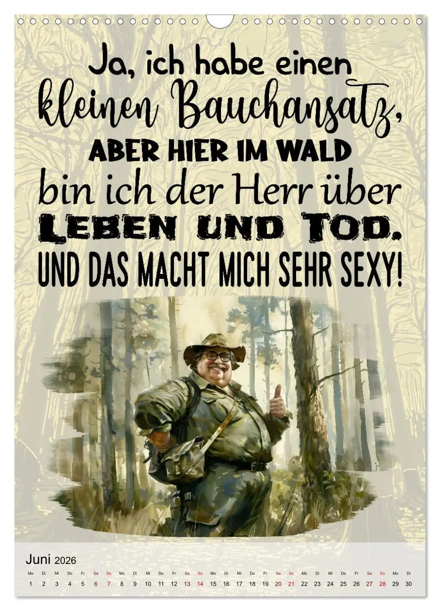 Bild: 9783516269895 | Jägersprüche (Wandkalender 2026 DIN A3 hoch), CALVENDO Monatskalender