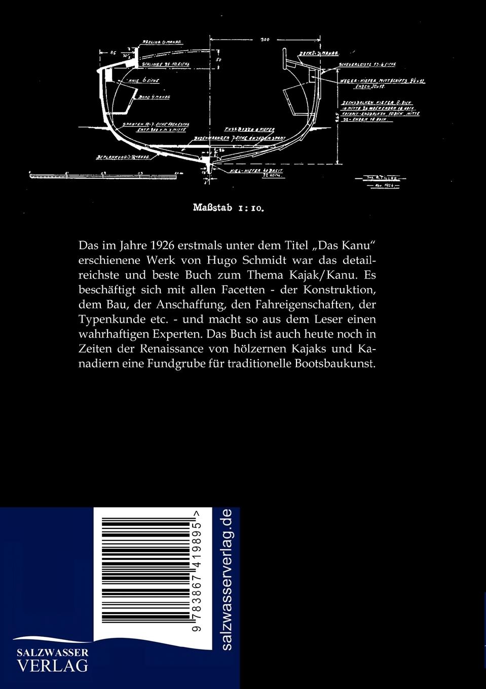 Rückseite: 9783867419895 | Kajaks und Kanadier in traditioneller Holzbauweise | Hugo Schmidt