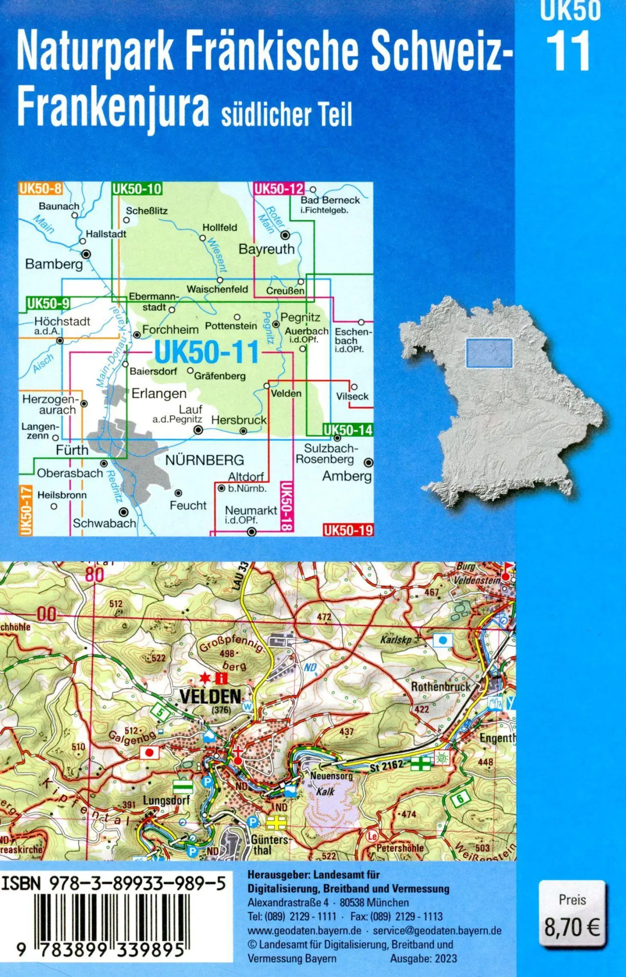 Bild: 9783899339895 | UK50-11 Naturpark Fränkische Schweiz - Frankenjura südlicher Teil
