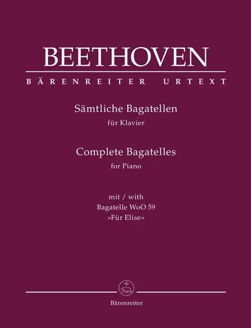 Cover: 9790006539895 | Sämtliche Bagatellen für Klavier (mit Bagatelle WoO 59 "Für Elise")