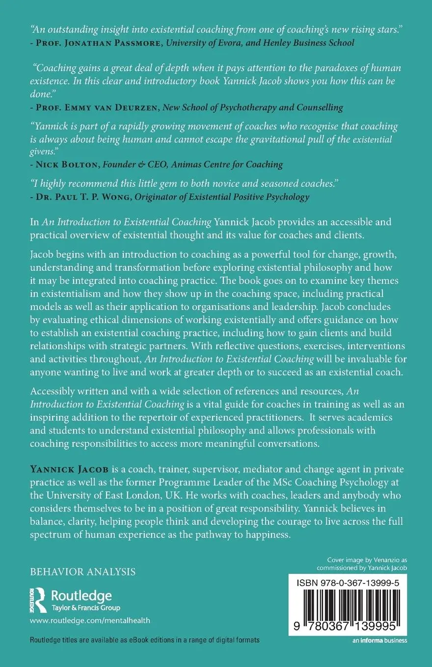 Rückseite: 9780367139995 | An Introduction to Existential Coaching | Yannick Jacob | Taschenbuch