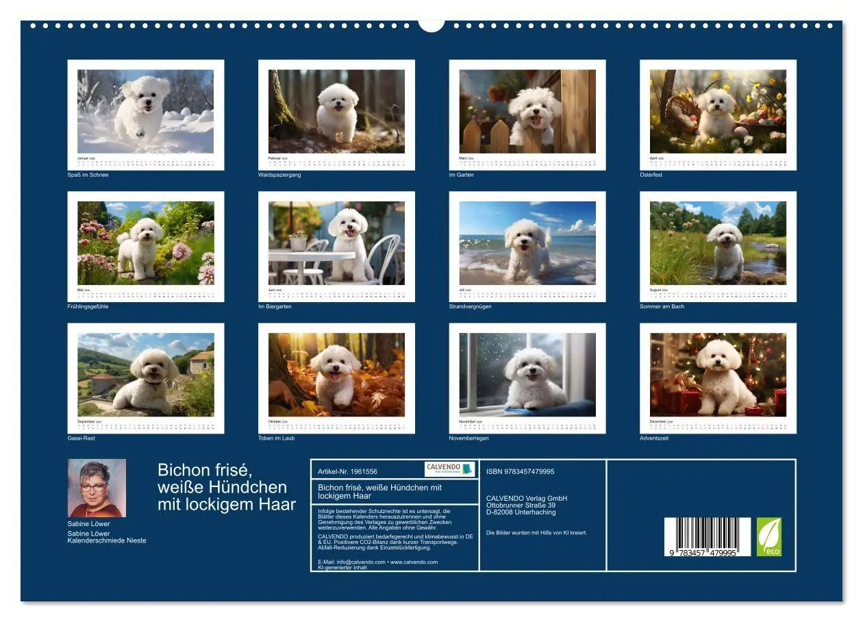 Bild: 9783457479995 | Bichon frisé, weiße Hündchen mit lockigem Haar (hochwertiger...