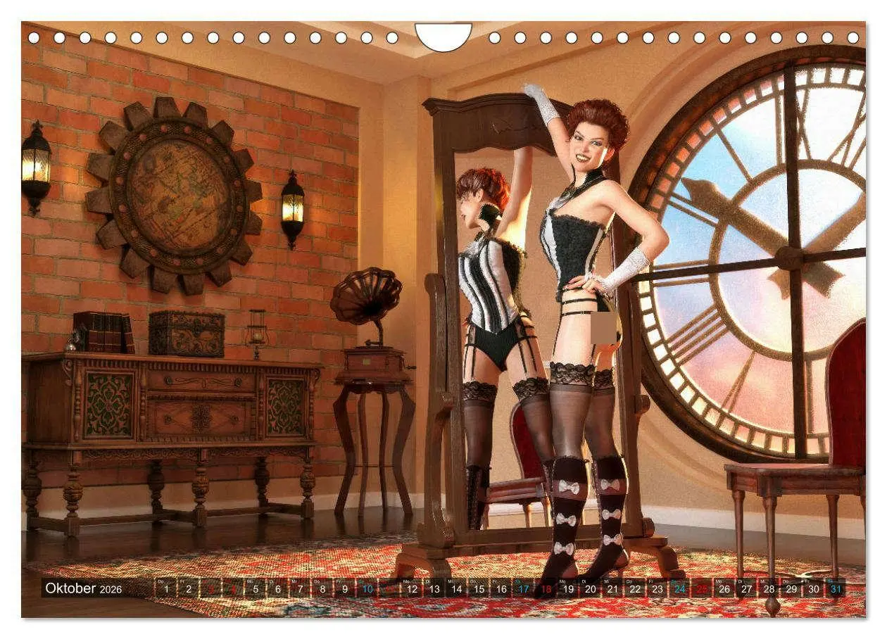 Bild: 9783457619995 | Steampunk Ladys Pin Up (Wandkalender 2026 DIN A4 quer), CALVENDO...