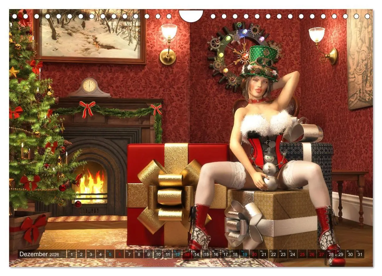 Bild: 9783457619995 | Steampunk Ladys Pin Up (Wandkalender 2026 DIN A4 quer), CALVENDO...