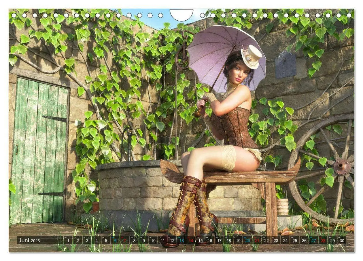 Bild: 9783457619995 | Steampunk Ladys Pin Up (Wandkalender 2026 DIN A4 quer), CALVENDO...