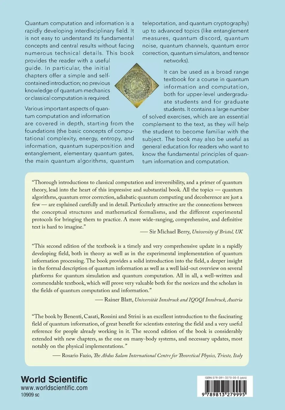 Rückseite: 9789813279995 | PRINCIPLES OF QUANTUM COMPUTATION AND INFORMATION | Benenti | Buch