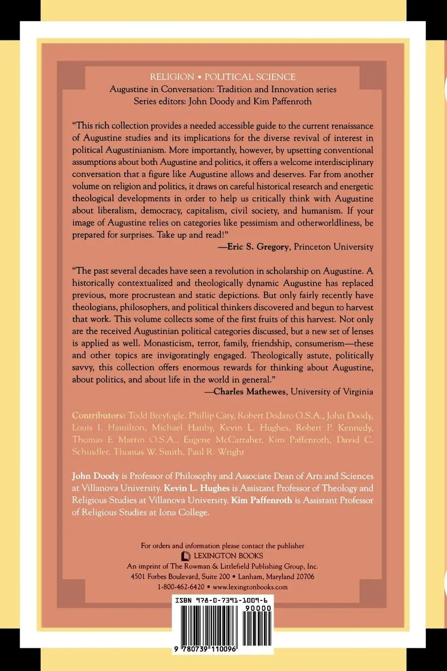 Rückseite: 9780739110096 | Augustine and Politics | John Doody (u. a.) | Taschenbuch | Englisch