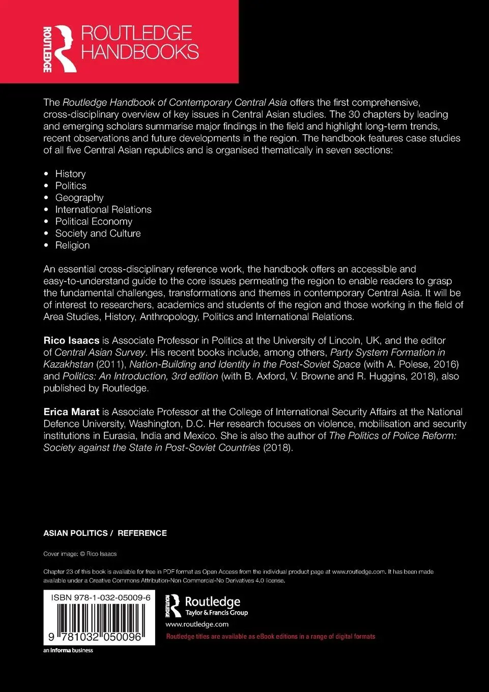 Rückseite: 9781032050096 | Routledge Handbook of Contemporary Central Asia | Rico Isaacs (u. a.)