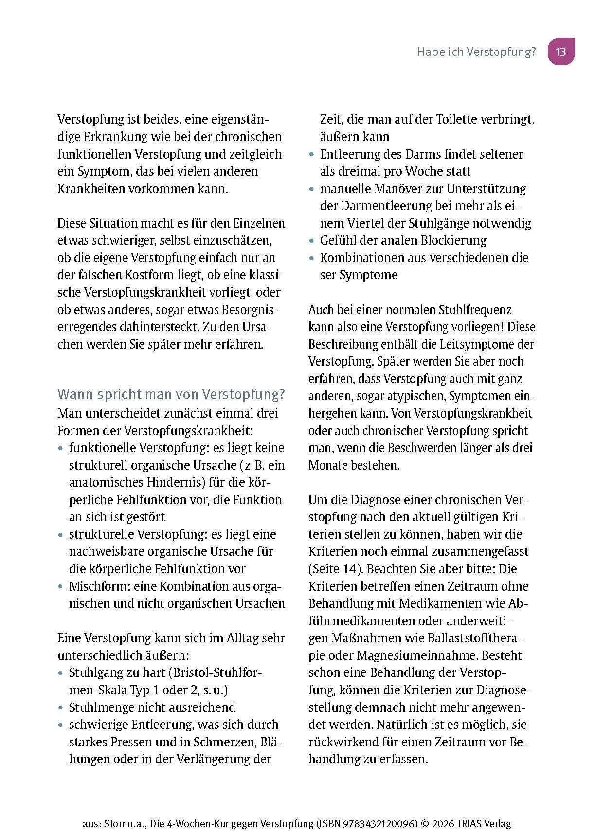 Bild: 9783432120096 | Die 4-Wochen-Kur gegen Verstopfung | Constanze Storr (u. a.) | Buch